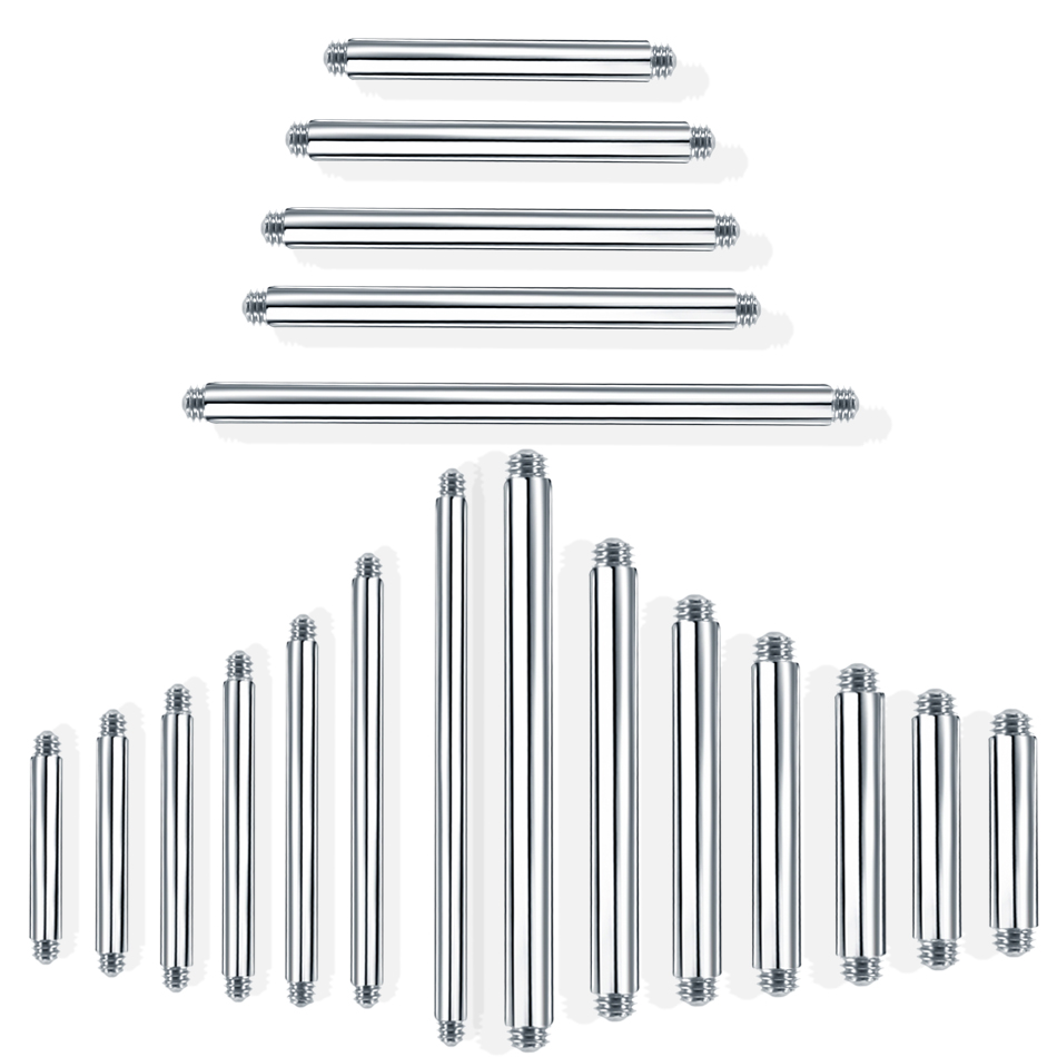 Tongue Barbell Straight - 100 pz/lotto Barra dritta in acciaio