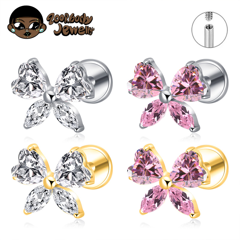 Zoor Body Jewelry - ASTM F136 TItanio Cuore CZ Arco
