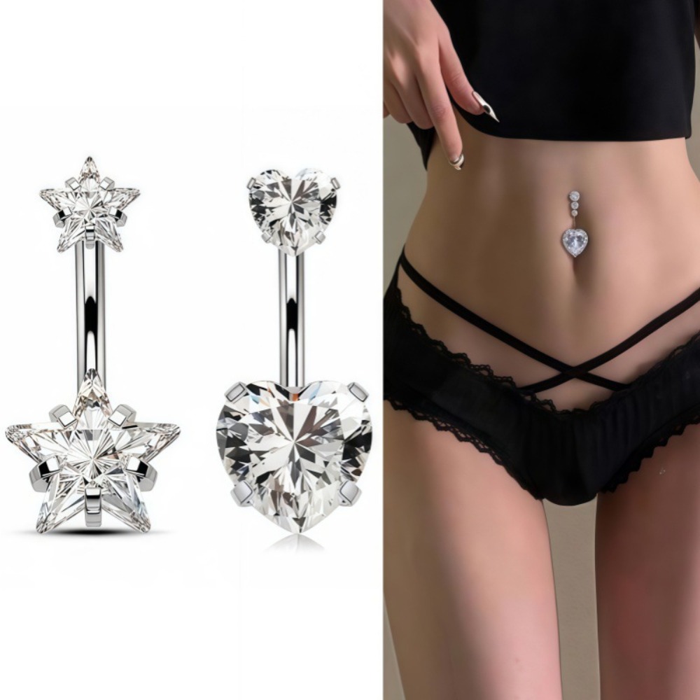 Body Jewelry Charms - Piercing all'Ombelico a Doppia Testa Rotonda