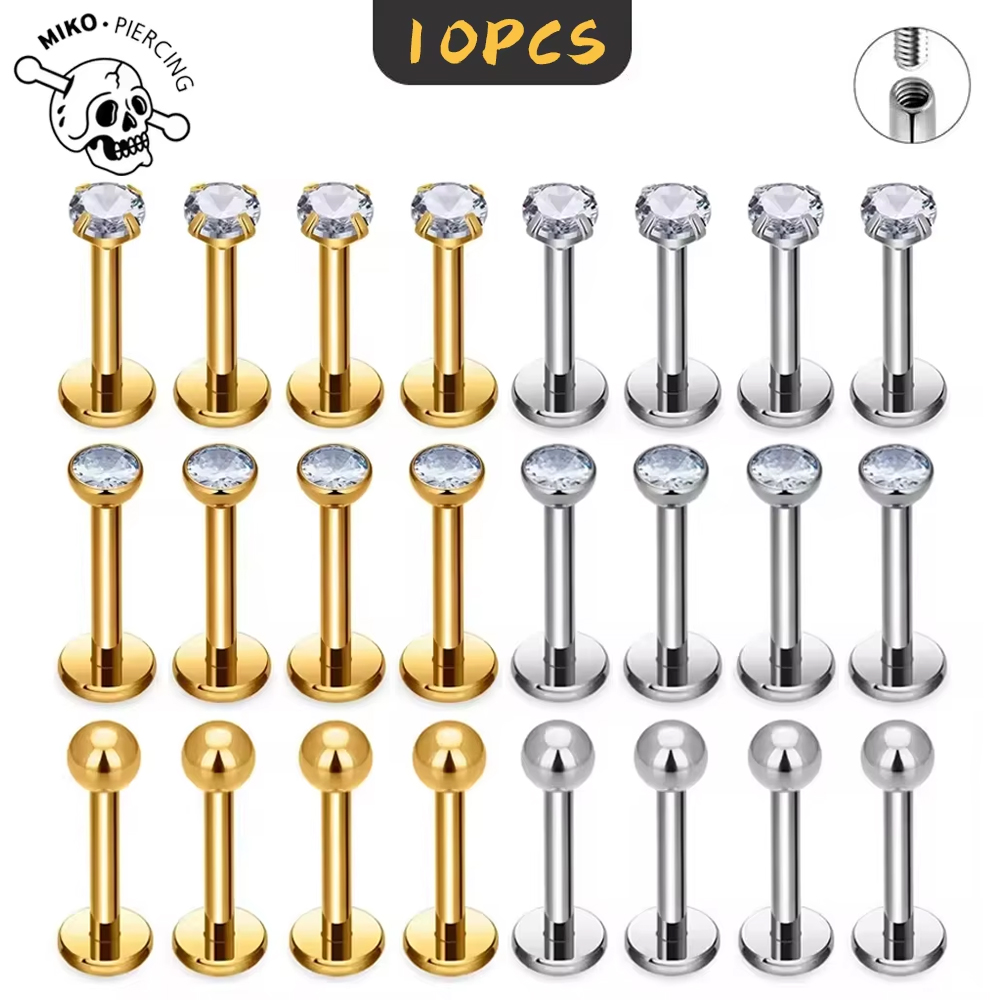 Zoor Body Jewelry - 10 Pezzi Gioielli per Piercing in