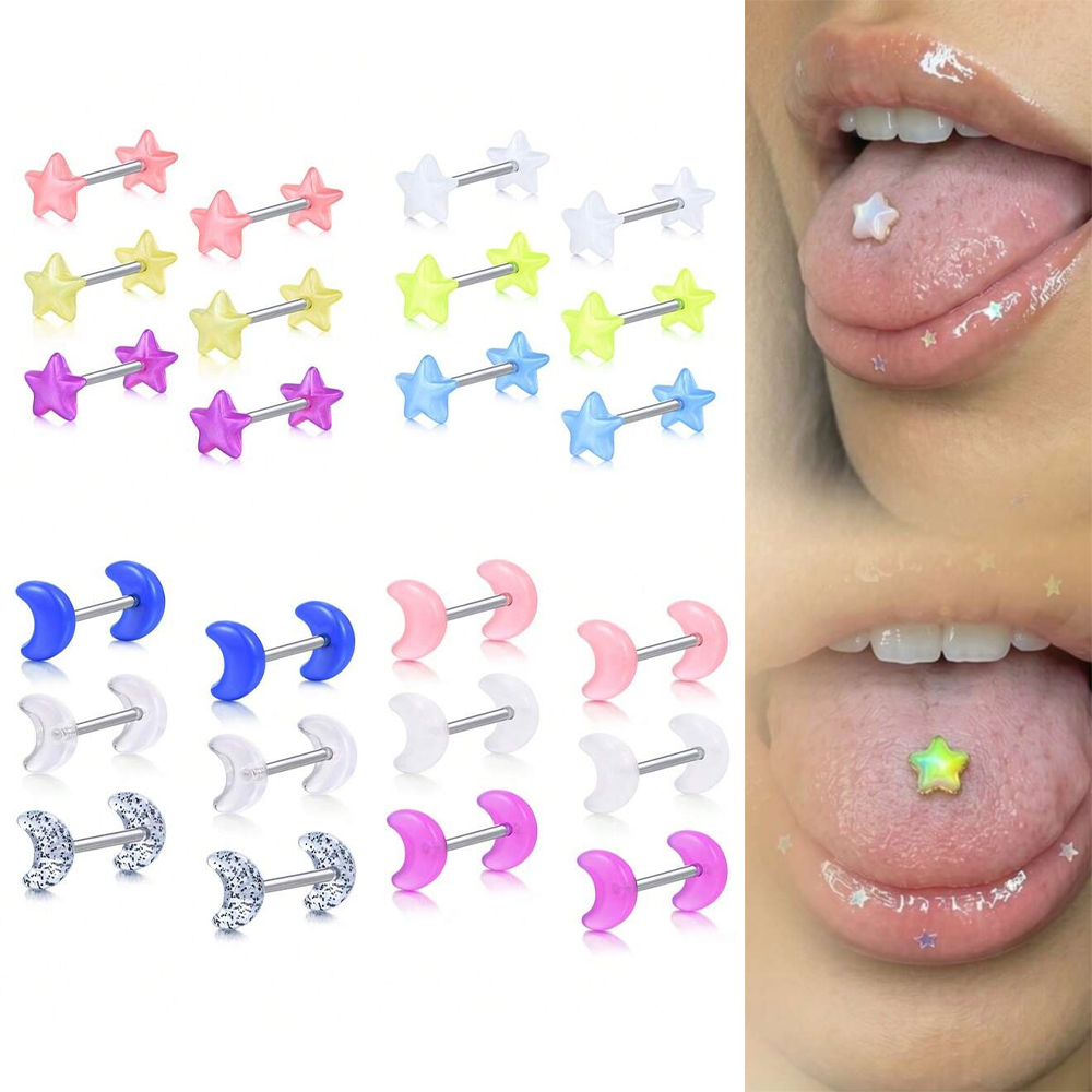 Tongue Barbell Straight - Piercing a barra dritta in acciaio