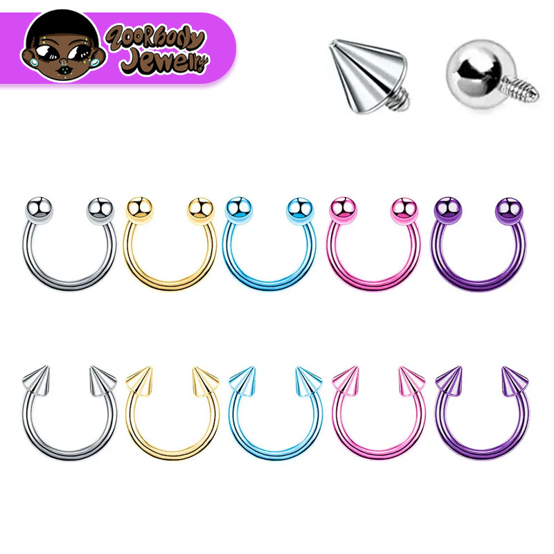 Zoor Body Jewelry - 5 pz ASTM F136 Titanio A