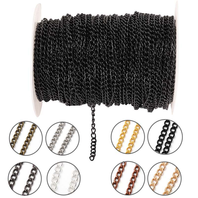 Body Chain Jewelry - Catena Piatta Ovale in Metallo da