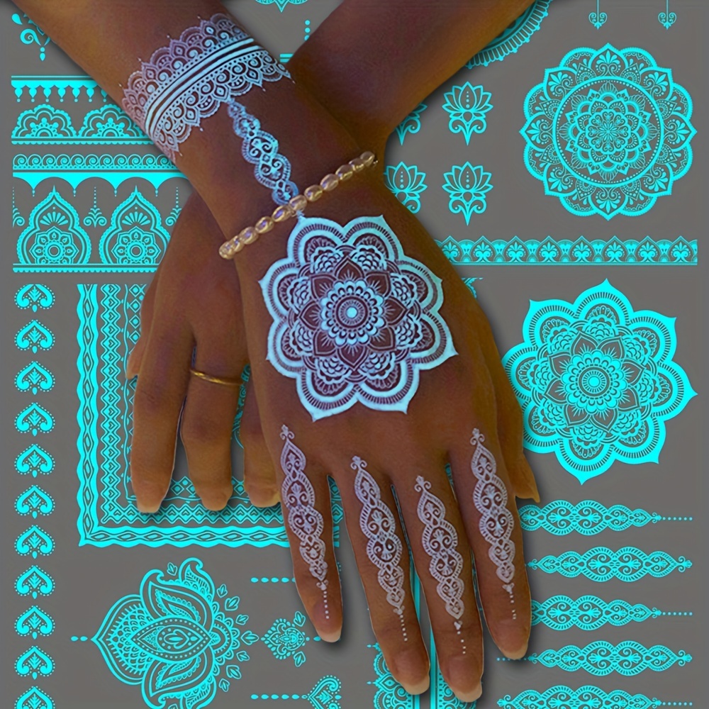 Body Jewelry Glue - Adesivo per tatuaggio all'henné luminoso blu
