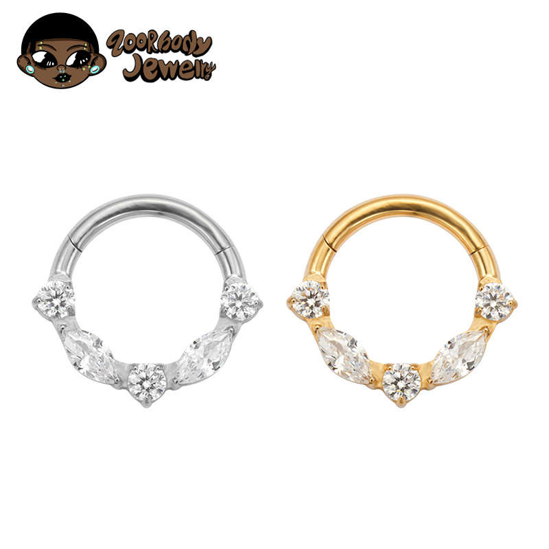 ASTM F136 Titanio Marquise CZ  - Zoor Body Jewelry recensione e prezzo