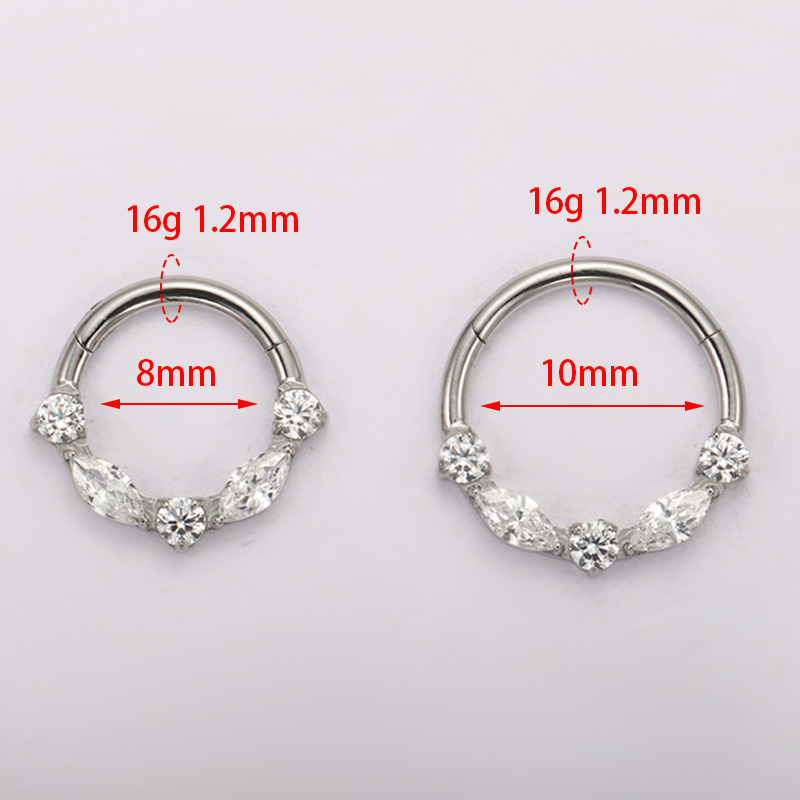 ASTM F136 Titanio Marquise CZ  - Zoor Body Jewelry recensione e prezzo