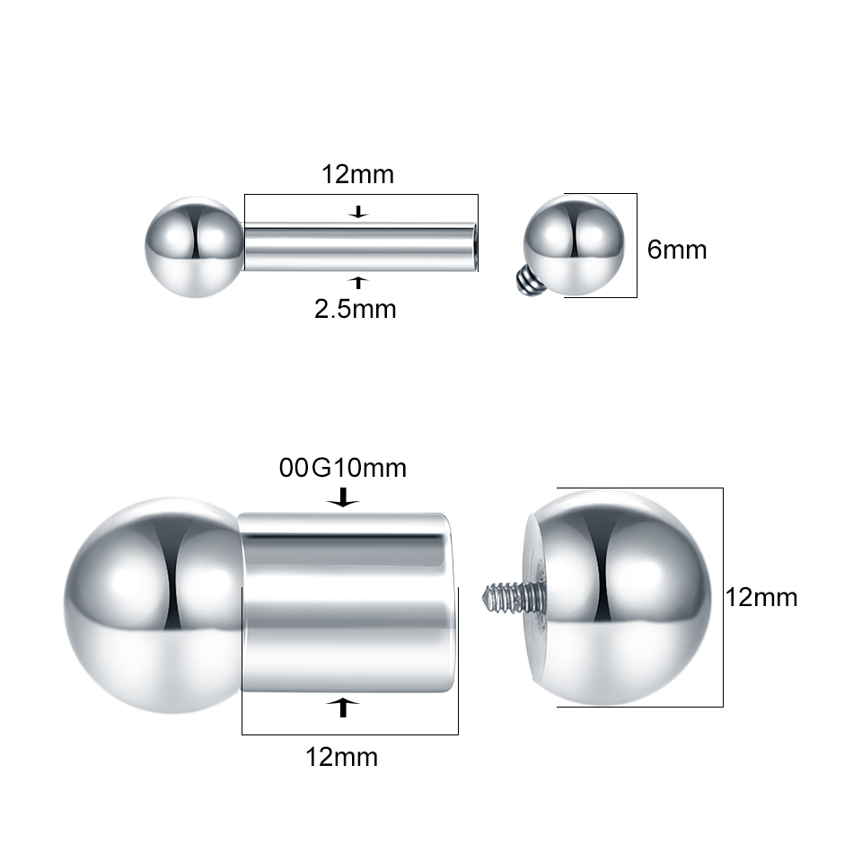 1 pz acciaio di grandi dimensi - Tongue Barbell Straight recensione e prezzo