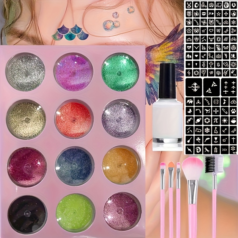Tattoo flash fai-da-te 12 colo - Body Jewelry Glue recensione e prezzo