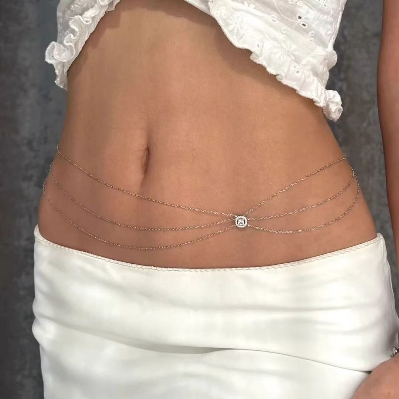 Catena in metallo per la vita, - Body Jewelry Rhinestone recensione e prezzo