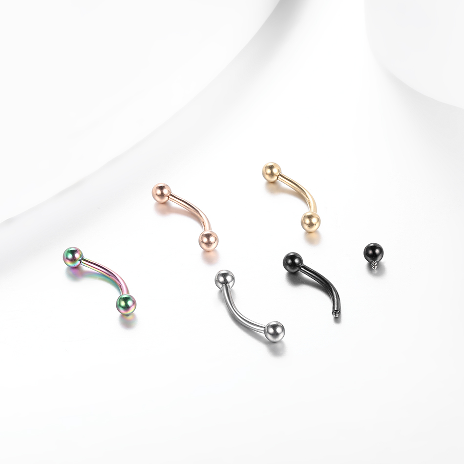 1PC Titanio Bilancieri Curvi F - Zoor Body Jewelry recensione e prezzo