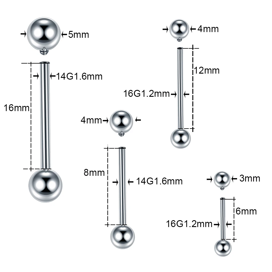 ASTM F136 Titanium Industrial  - Tongue Barbell Straight recensione e prezzo
