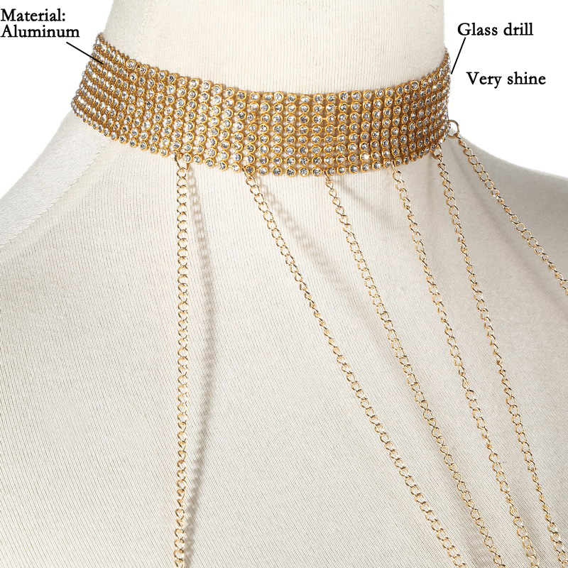 Catena per il corpo color oro  - Body Jewelry Rhinestone recensione e prezzo