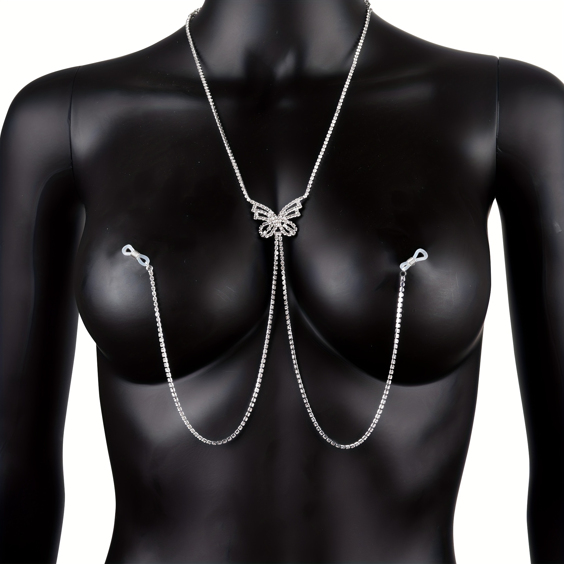 1 pc nappa farfalla capezzolo  - Body Jewelry Rhinestone recensione e prezzo