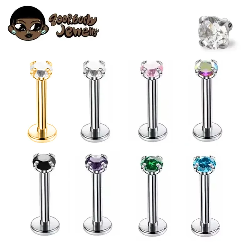 1 Pz G23 Titanio Penetrante CZ - Zoor Body Jewelry recensione e prezzo
