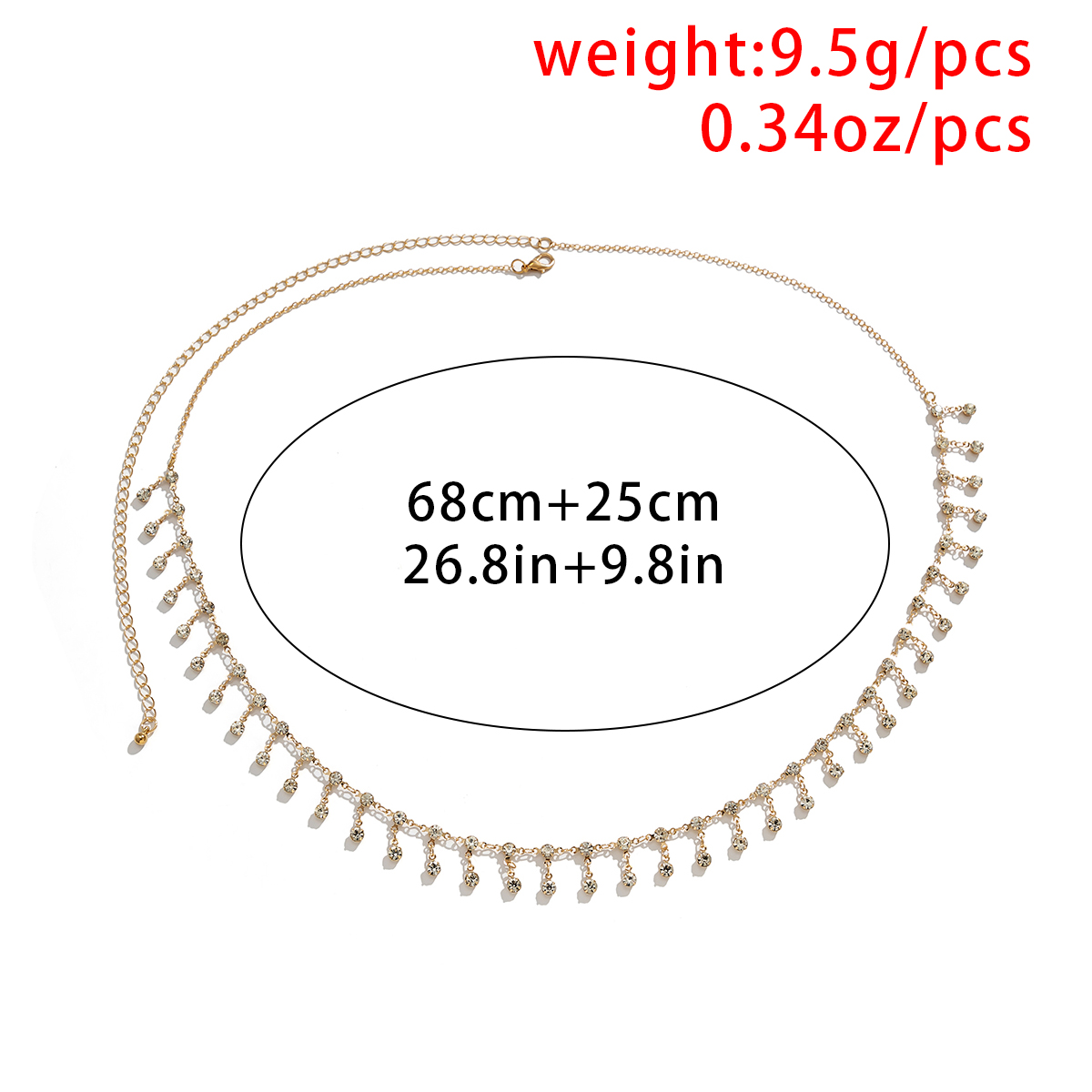 Cintura sexy con catena in vit - Body Jewelry Rhinestone recensione e prezzo