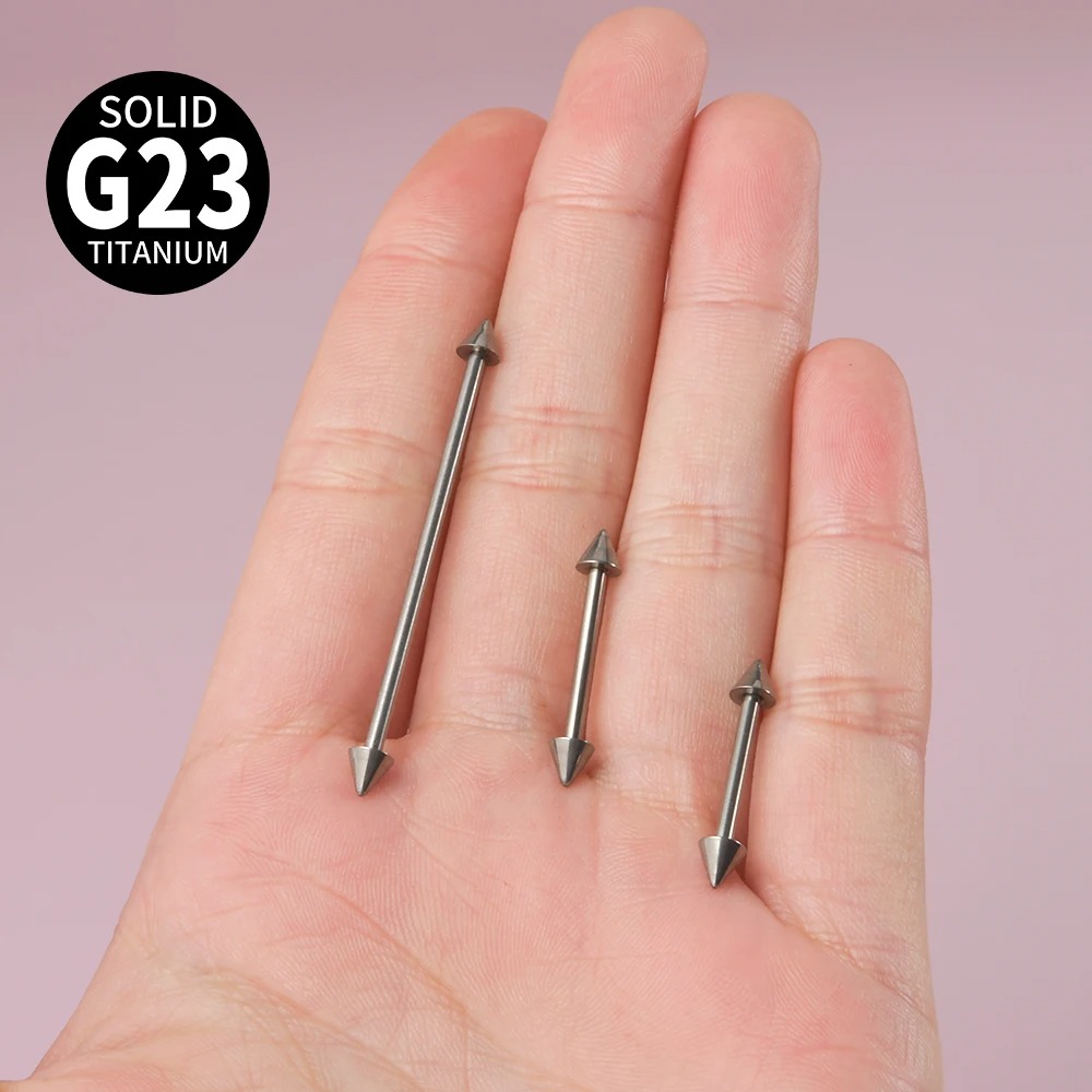 1pc G23 titanio cono industria - Tongue Barbell Straight recensione e prezzo