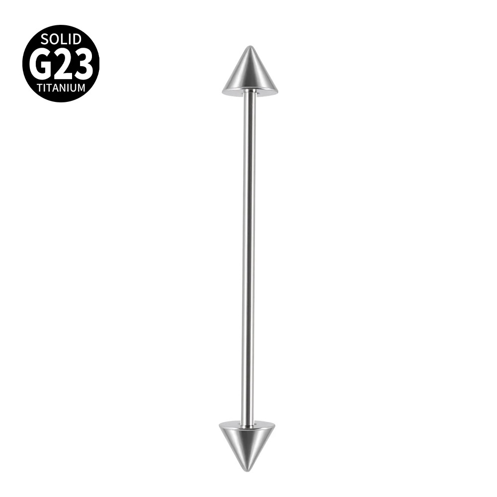 1pc G23 titanio cono industria - Tongue Barbell Straight recensione e prezzo