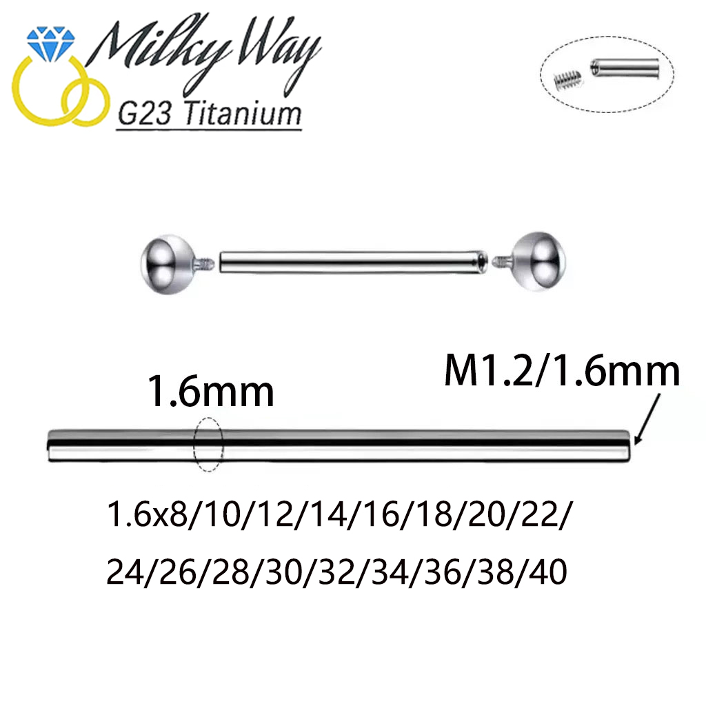10/50/100 Pezzi Barbell Filett - Tongue Barbell Straight recensione e prezzo