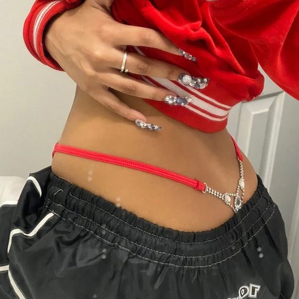 Perizoma sexy rotondo con stra - Body Jewelry Rhinestone recensione e prezzo