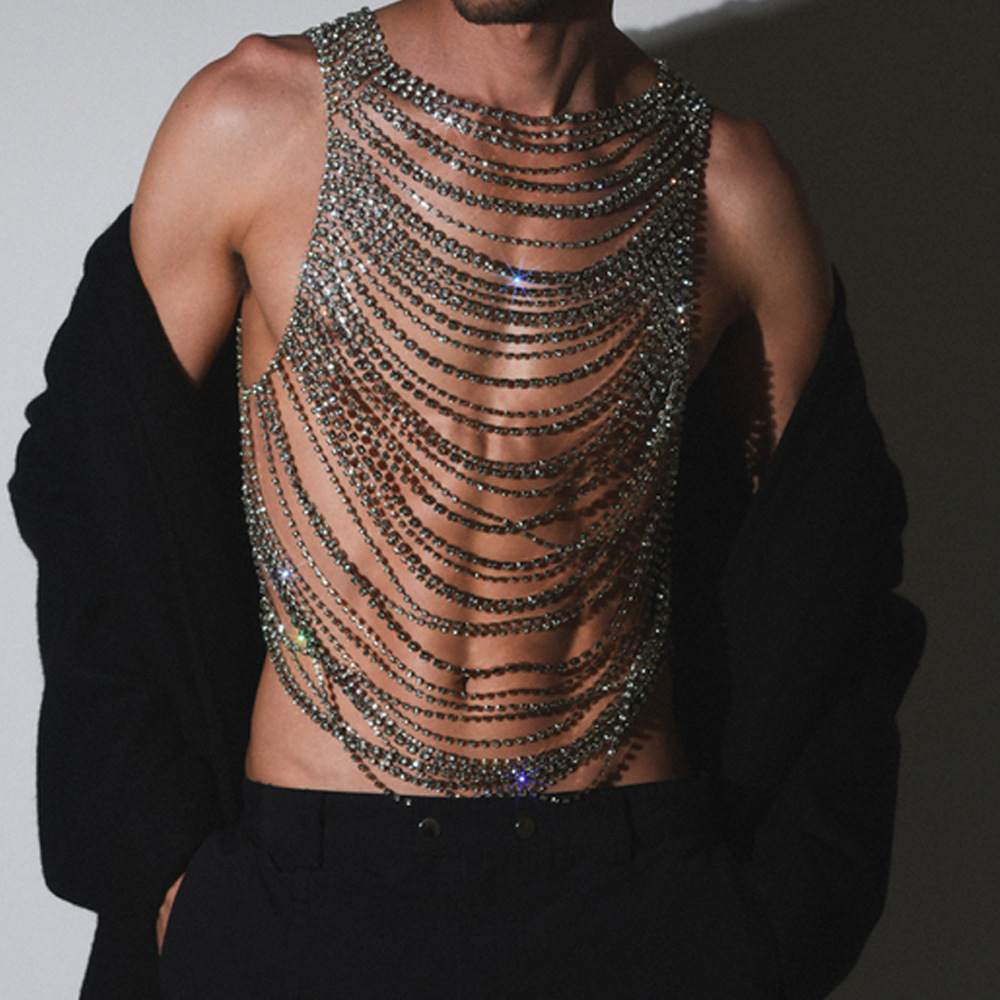 Moda lussuosa bling uomo donna - Body Jewelry For Men recensione e prezzo